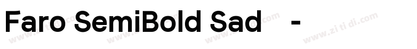 Faro SemiBold Sad下载字体转换